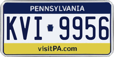 PA license plate KVI9956