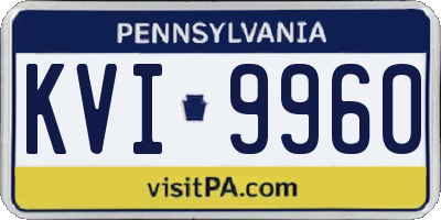 PA license plate KVI9960