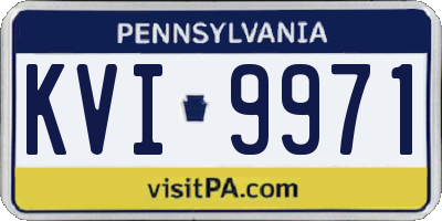 PA license plate KVI9971