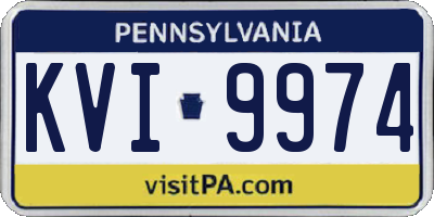 PA license plate KVI9974