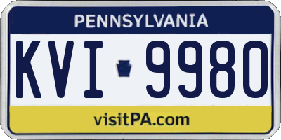 PA license plate KVI9980