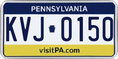 PA license plate KVJ0150