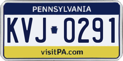 PA license plate KVJ0291