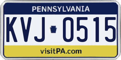 PA license plate KVJ0515