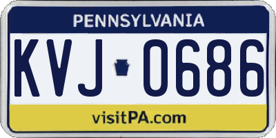 PA license plate KVJ0686