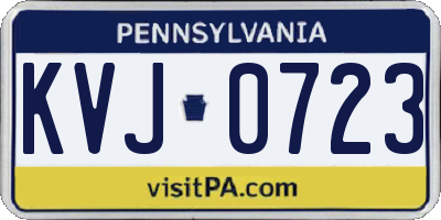 PA license plate KVJ0723