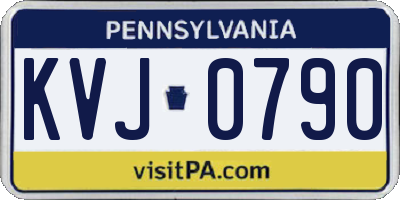 PA license plate KVJ0790