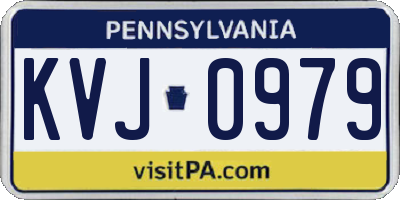 PA license plate KVJ0979