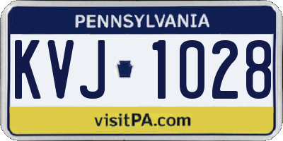 PA license plate KVJ1028