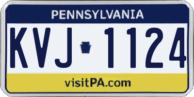 PA license plate KVJ1124