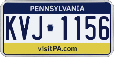 PA license plate KVJ1156