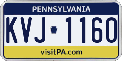 PA license plate KVJ1160