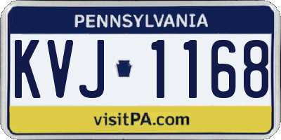 PA license plate KVJ1168