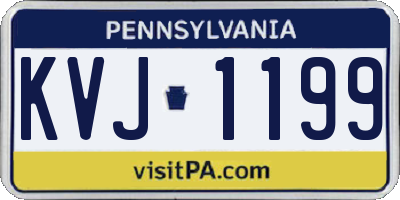 PA license plate KVJ1199