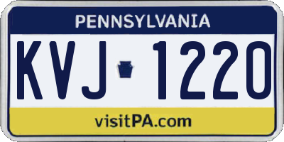 PA license plate KVJ1220