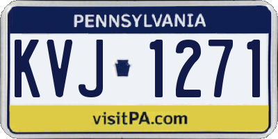 PA license plate KVJ1271
