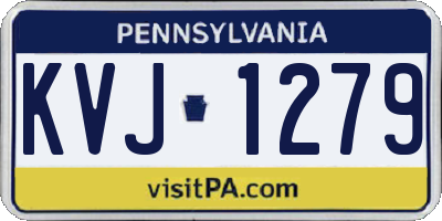 PA license plate KVJ1279
