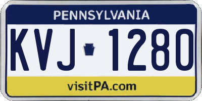 PA license plate KVJ1280