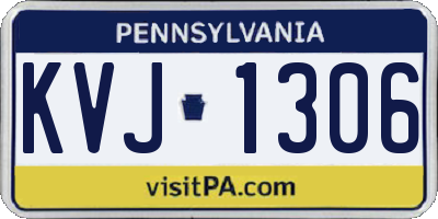 PA license plate KVJ1306