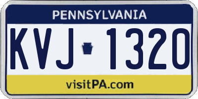 PA license plate KVJ1320