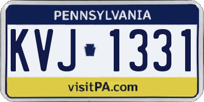 PA license plate KVJ1331