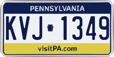 PA license plate KVJ1349