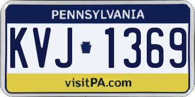 PA license plate KVJ1369