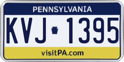 PA license plate KVJ1395