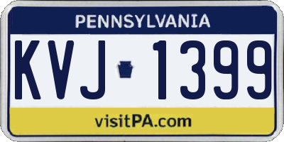 PA license plate KVJ1399