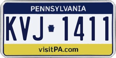 PA license plate KVJ1411