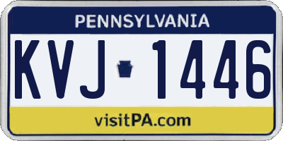 PA license plate KVJ1446
