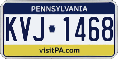 PA license plate KVJ1468