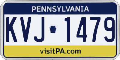 PA license plate KVJ1479