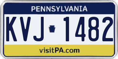 PA license plate KVJ1482