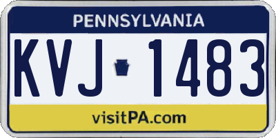 PA license plate KVJ1483