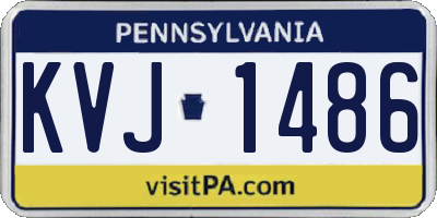 PA license plate KVJ1486