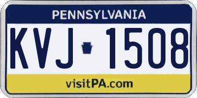 PA license plate KVJ1508