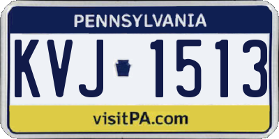 PA license plate KVJ1513