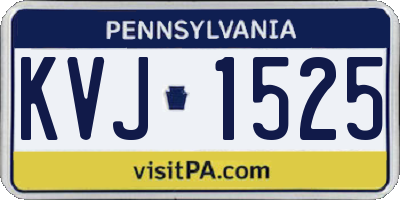PA license plate KVJ1525