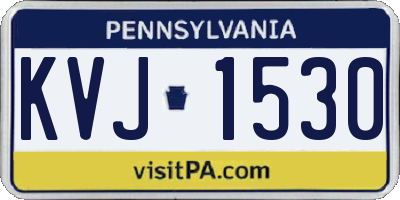 PA license plate KVJ1530