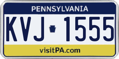 PA license plate KVJ1555