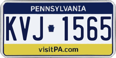 PA license plate KVJ1565
