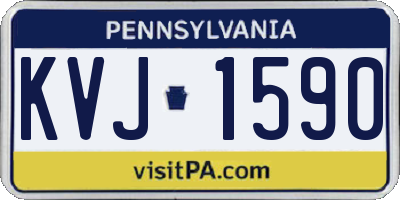 PA license plate KVJ1590