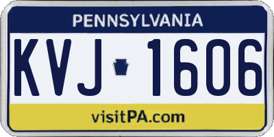 PA license plate KVJ1606