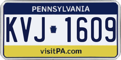PA license plate KVJ1609