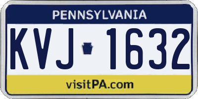 PA license plate KVJ1632