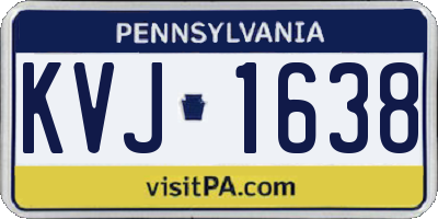 PA license plate KVJ1638
