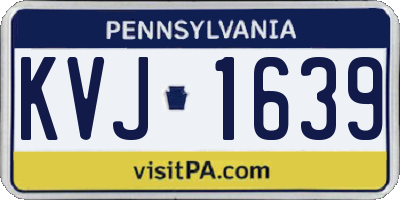 PA license plate KVJ1639