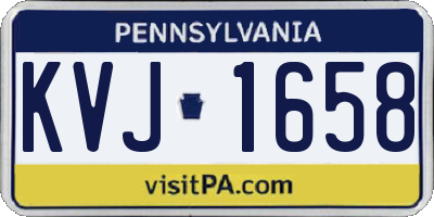 PA license plate KVJ1658