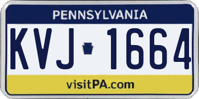 PA license plate KVJ1664